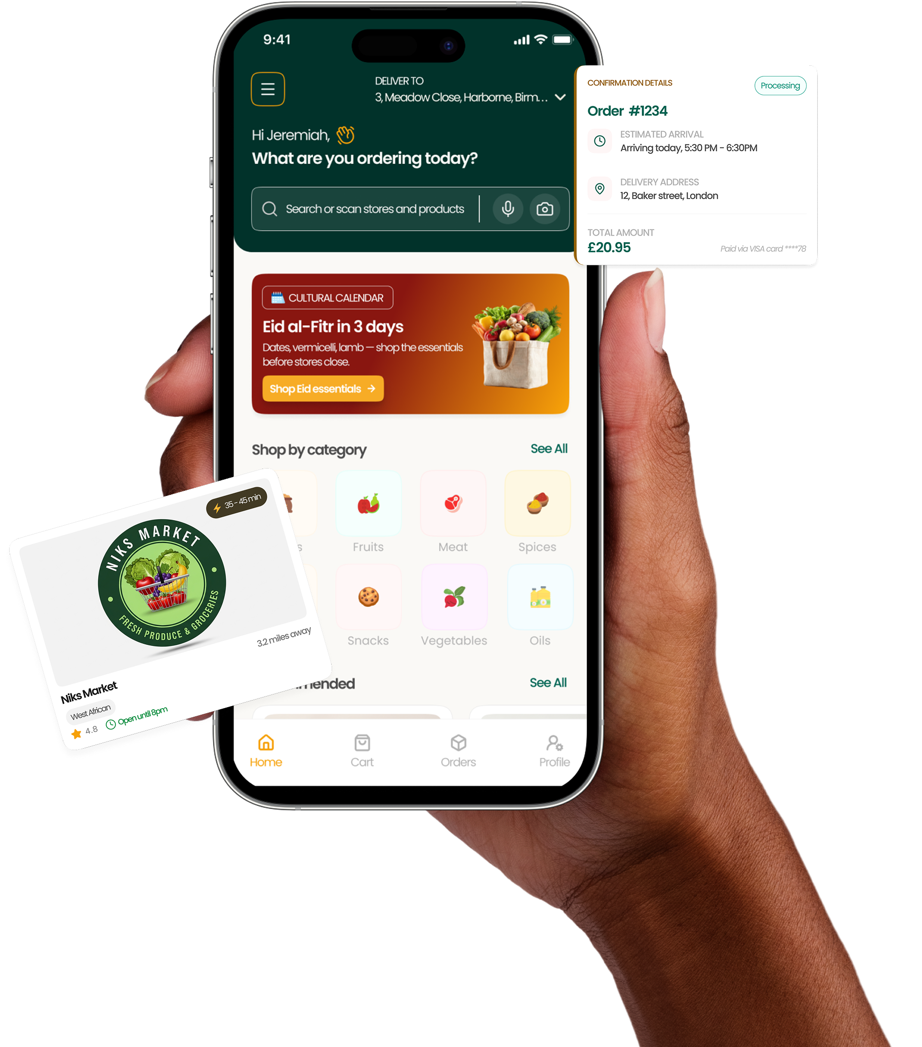 Agent Oja grocery shopping app preview